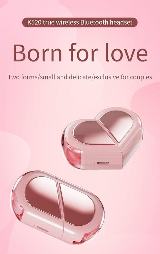 Stylish Heart Shaped Wireless Earphones for Women Say Goodbaye to Tangled Wiree